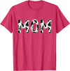 Cow Pattern Print Family Matching Birthday Shirts Cow Mom Birthday Family Matching Mothers Day Boy Girl Farm T-Shirt - Red