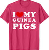 Love For My Guinea Pigs Gift I Love My Guinea Pigs, I Love My Guinea Pigs T-Shirt - Red Heather