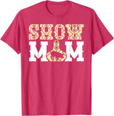 Pig Show Mom For Mother's Day Pig Show Mom Pig Show Mama Pig Show Mother T-Shirt - Red Heather