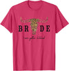 Animal Print Cow Skull Group Matching Bridal Bride I Am Gettin' Hitched Shirt Western Bachelorette Party T-Shirt - Red