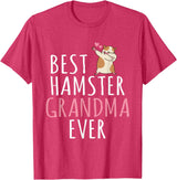 Best Hamster Grandma ever Cute Hamster Lover T-Shirt - Red Heather