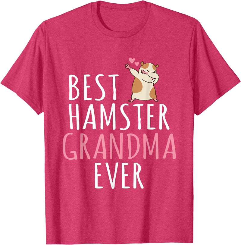 Best Hamster Grandma ever Cute Hamster Lover T-Shirt - Red Heather