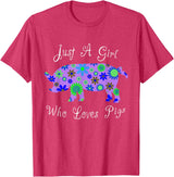 Cartba Pig Co. Pig Lover Cute T-Shirt - Red Heather