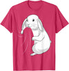 Rabbit Lovers Rabbit T-Shirt in Red Heather