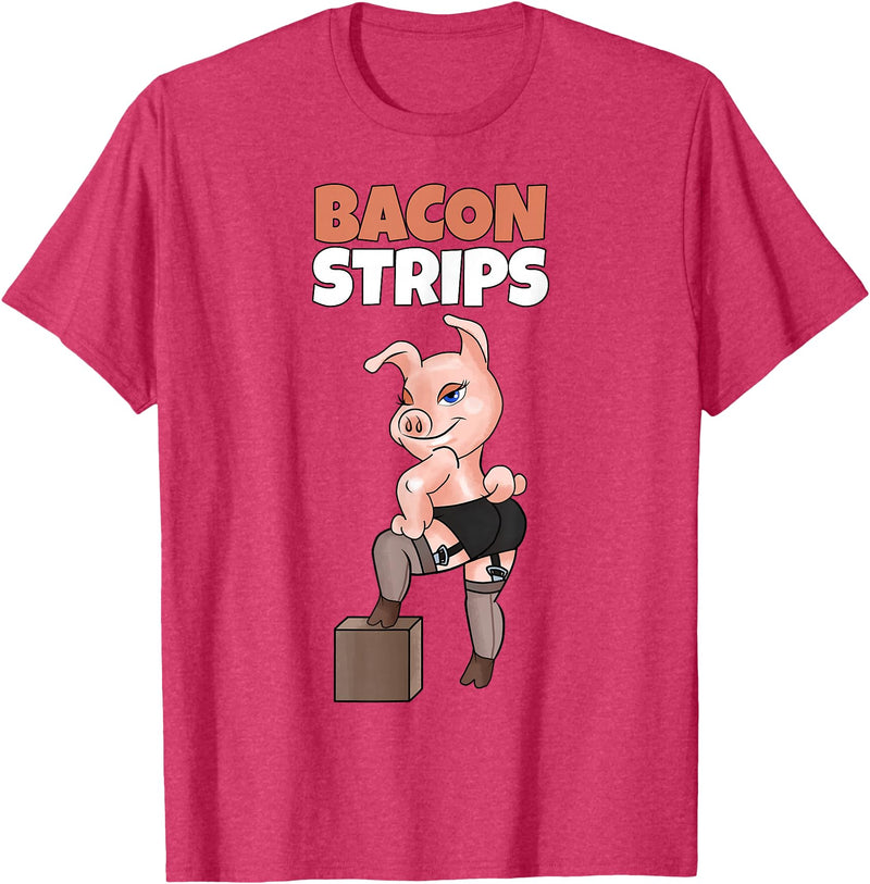 Pig Roast Pork Grilling Smoking BBQ Lover T Shirts Funny Pig Shirt Adult Humor Pig Stripping Bacon Lover TShirt T-Shirt - Red Heather