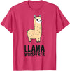 Funny Llama Lover Gifts Llama Whisperer T-Shirt - Red Heather
