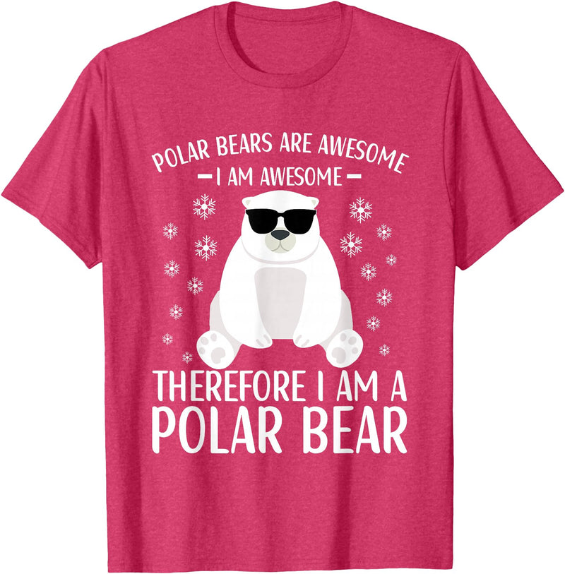 Polar Bears Accessories for Men Women & Kids Polar Bear Quote Cool Polar Bears Apparel for Kids T-Shirt - Red Heather