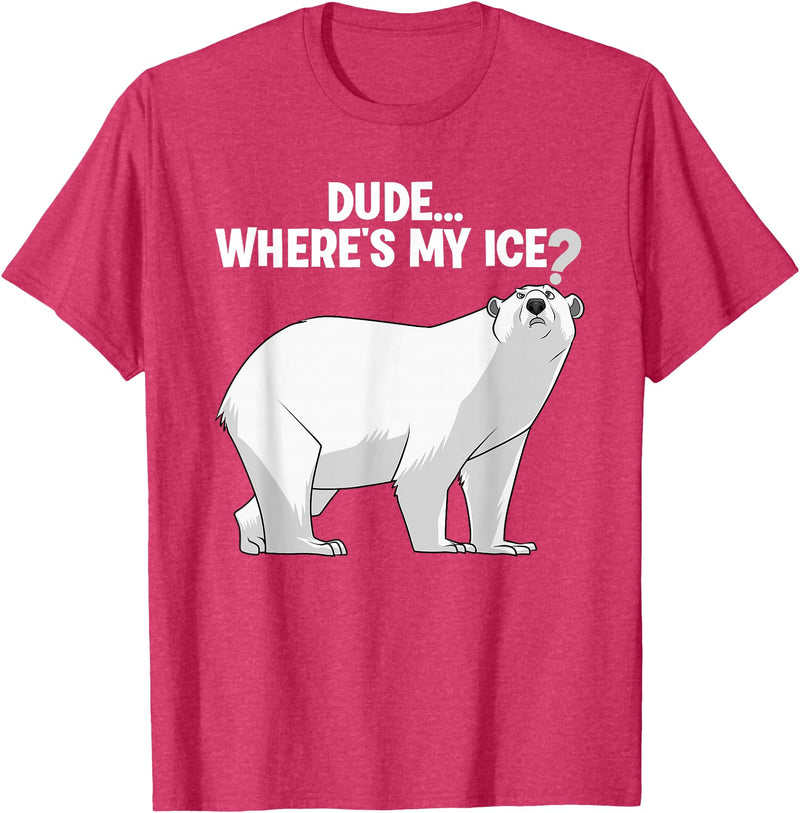 Polar Bear Gift Polar Bear Accessories & Stuff Best Polar Bear Design For Men Boys Kids Polar Bear Lover T-Shirt - Red Heather