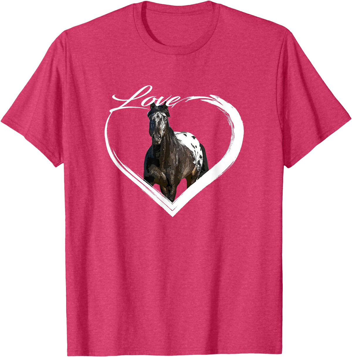 Horse Lover Gifts I Love Horses Love Appaloosa Paint Horse Lover of Horses Gift T-Shirt - Red Heather