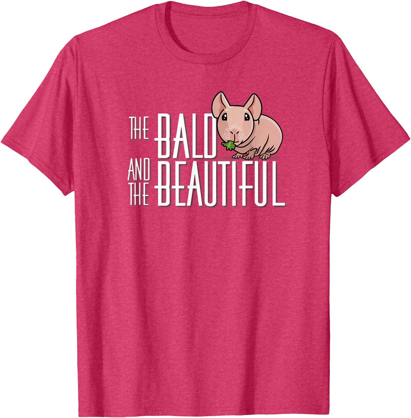 Kids Wheek Skinny Pig Mom Gifts T Shirts & Hoodies Funny Kawaii Kids Bald Beautiful Hairless Guinea Pig Lover T-Shirt - Red Heather