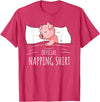 Funny Pig Lover & Owner Gift Ideas Sleeping Pig Lover Swine Official Napping T-Shirt - Red Heather