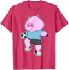 Snabdesign84 Pig Soccer player Soccer Sports T-Shirt - Red Heather