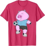 Snabdesign84 Pig Soccer player Soccer Sports T-Shirt - Red Heather