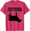 Cow Tipping Apparel Professional Cow Tipper - Cow Tipping T-Shirt - Red Heather