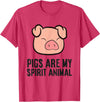 Pig Lover and Pig Farmer Gifts And Tees Pig Lover My Spirit Animal Is A Pig T-Shirt - Red Heather