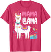 Family Matching Llama Birthday Party Supplies Mama Llama Mom Of The Birthday Llama Birthday Theme T-Shirt - Red Heather