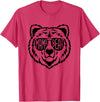 Funny Mothers Mama Bear Face Mama Bear Face Sunglasses Mother Mom Mommy T-Shirt - Red Heather