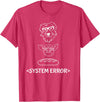 Dog Pig Loaf of Bread Funny Monchi Pug Slogan Dog Pig Loaf of Bread System Error Monchi the Pug Robot T-Shirt - Red Heather