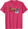 Sports Horse Race and Harness Racing T-shirt T-Shirt - Red Heather