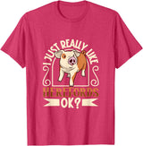 Creative Hereford Pig Designs I Love My Hereford Pig T-Shirt - Red Heather