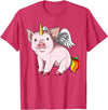 UnicornBreak Co. Piggycorn Pig Unicorn Pig Lovers T-Shirt - Red Heather