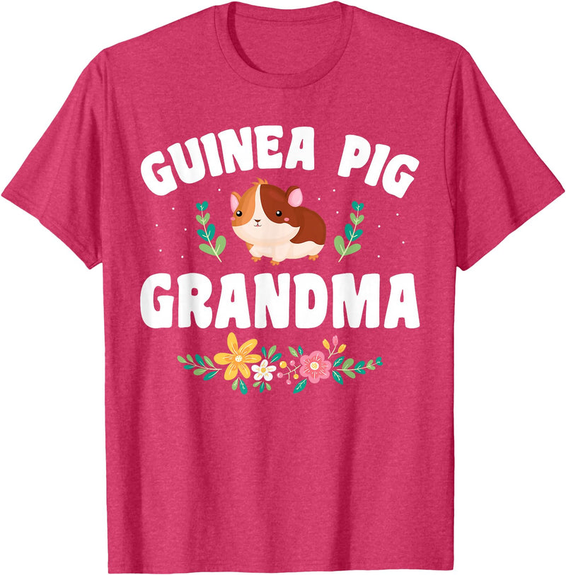 Guinea Pig Grandma Wear Guinea Pig Grandma Pet Owner T-Shirt - Red Heather