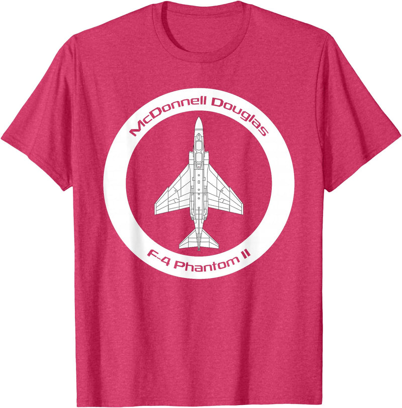 Bear Cave Designs - USA McDonnell Douglas F-4 Phantom II T-Shirt - Red Heather