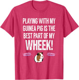 Guinea Pig Accessories and Shirts WHEEK! Funny Guinea Pig Tshirt | Guinea Pig Owner Gift T-Shirt - Red Heather