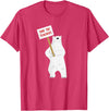 Math & Mirth Designs Save the Teachers Cute Polar Bear T-Shirt T-Shirt - Red Heather