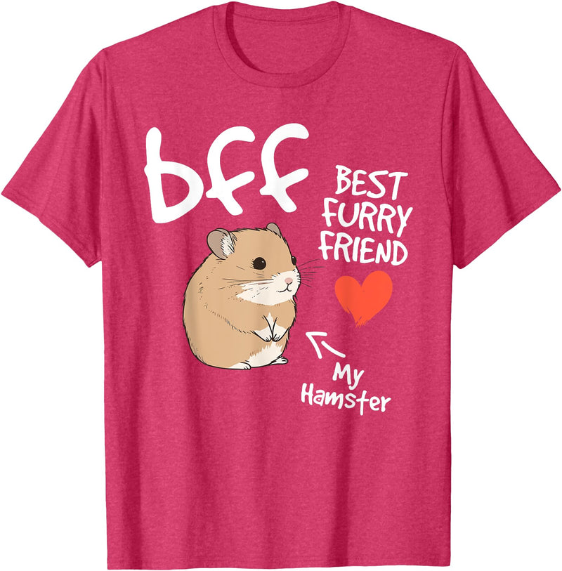 Hamster lover BFF Best Furry Friend my hamster cute fun kids T-Shirt - Red Heather
