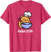 Hamster, Ham-stir Funny Jokes Sarcastic T-Shirt - Unisex-Adults & Kids - Black - Small - Short Sleeve - Cotton Blend - Classic Fit - Crew Neck - T-Shirt - Red Heather