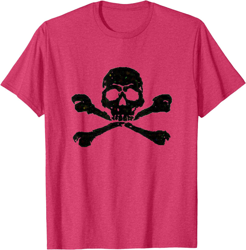 DATZLYF Skull and Crossbones t-shirt T-Shirt - Red Heather