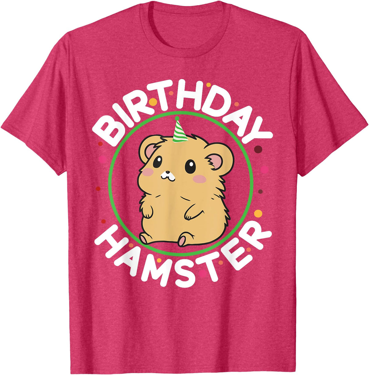 Unisex-Kids Hamster Birthday Party Birthday Hamster T-Shirt - Red Heather