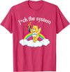 Fck The System Funny Bear Quote Fck The System Funny Bear Design T-Shirt - Red Heather
