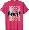 Game Day School Mascot Designs by Mela Bears Team Mascot School Spirit Game Night T-Shirt - Red Heather
