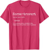 Horse By Design Tee Company Horse Gifts for Women Men Funny Equestrian Horse-trovert T-Shirt - Red Heather