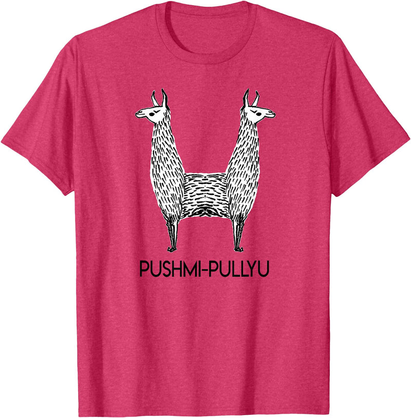 Pushmi-Pullyu Llama Funny Alpaca Llama Style, Pushmi-Pullyu Yoga T-Shirt - Red Heather