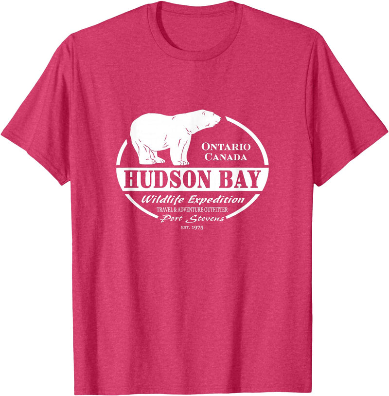 Port Stevens P.S.75 Design Hudson Bay Polar Bear Ontario Canada T-Shirt - Red Heather