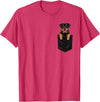 RottweilersBests Funny Rottweiler In Pocket Dog Mom Dad T-Shirt - Red Heather