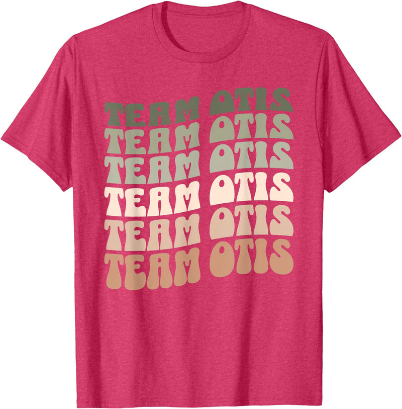 Groovy Bears Designs Team Otis Fat Bear Week Octobear Groovy Style Graphic 480 T-Shirt - Red Heather