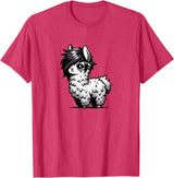 Emo Llama Tees Cute Emo Llama Kawaii Kids Boys Girls T-Shirt - Red Heather