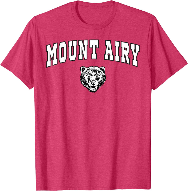 Official High School Fan Gear Mount Airy High School Granite Bears T-Shirt C2 T-Shirt - Red Heather
