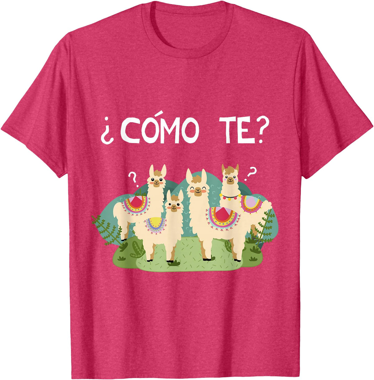 Spanish Shirt | Llama Tee | Funny Spanish Shirt Funny Spanish Tee, Como Te Llama, Llama Tshirt T-Shirt - Red Heather
