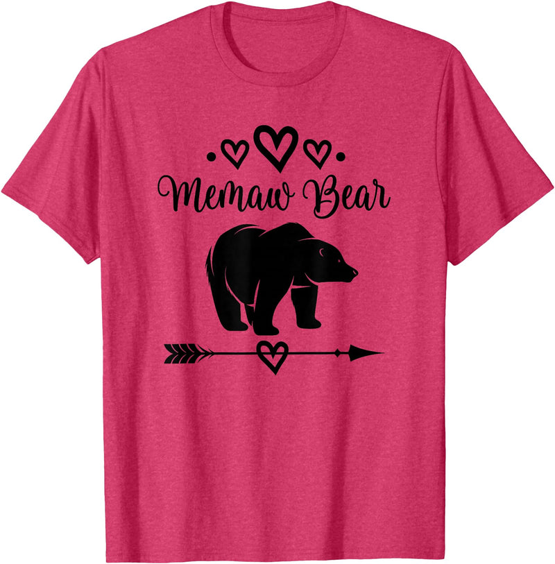Homewise Shopper Memaw Memaw Bear Grandmother T-Shirt - Red Heather