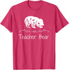 Teacher Bear Funny Teachers back to school Gifts Teacher Bear For Educators - Teacher Appreciation T-Shirt - Red Heather