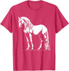 Andalusian Gift for Men, Women, Dad & Mom Horse Dad Mom Lover - Monochromatic Andalusian T-Shirt - Red Heather