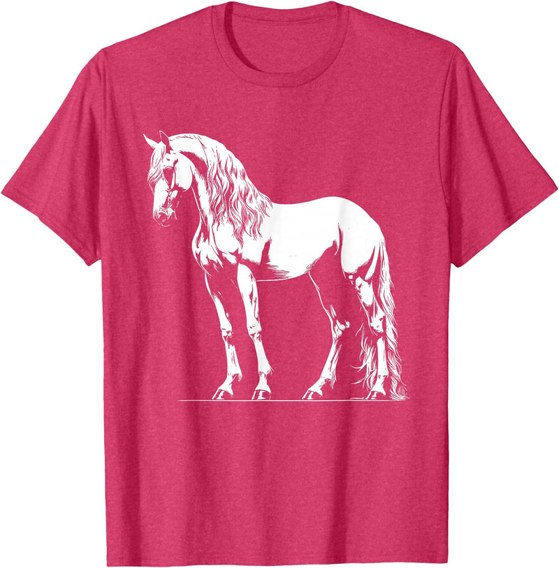 Andalusian Gift for Men, Women, Dad & Mom Horse Dad Mom Lover - Monochromatic Andalusian T-Shirt - Red Heather