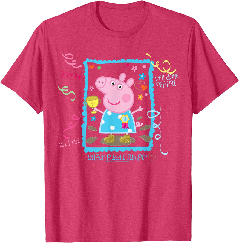 Peppa Pig Super Puddle Jumper T-Shirt - Red Heather