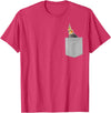 Animal in Your Pocket Cockatiel Bird T-Shirt - Red Heather