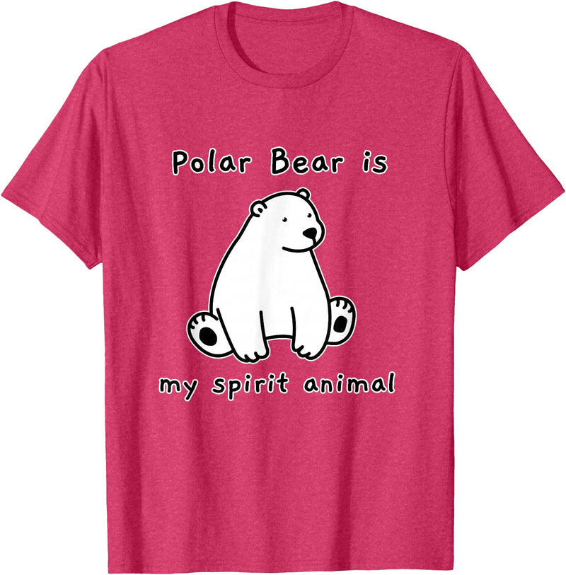 Polar Bear Shenanigans Cute Polar Bear is My Ghost Mascot Shirt Animal Mascot T-Shirt - Red Heather